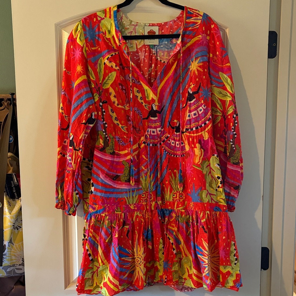 Farm Rio Red Magic Forest Mini Dress